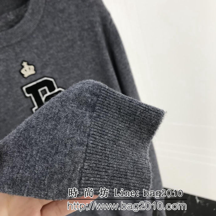 DＧ杜嘉班納 18SS秋冬新款 奴羊毛毛衣 胸口刺繡毛巾底DG圖案 保暖舒適男款羊毛衫 ydi2407